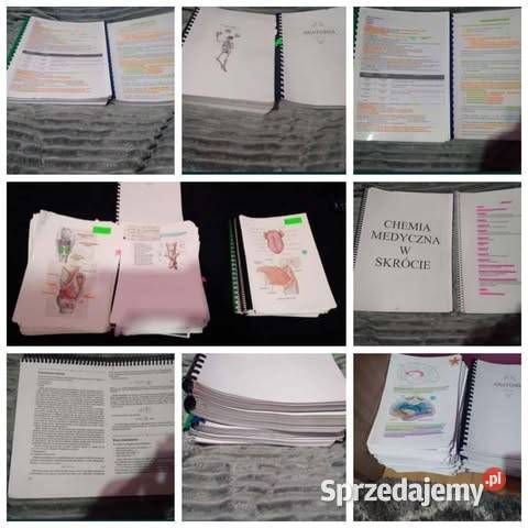 Sprzedam sktypty medyczne 3 lata licencjat medycyna, nauki medyczne Myszków sprzedam
