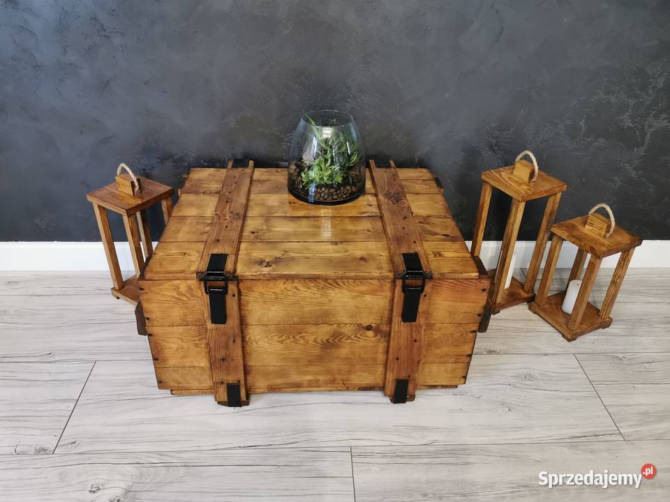 Skrzynia woj duża opalona pojemnik 76x62x42 Gdańsk