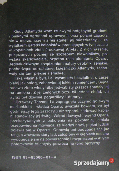 Tarzan i klejnoty Oparu Edgar Rice Burroughs Limanowa