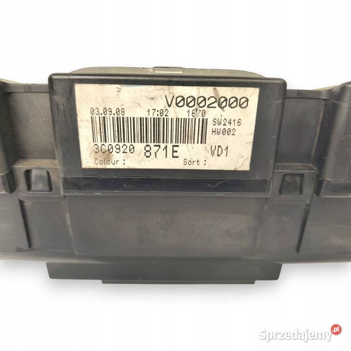 LICZNIK ZEGARY 3C0920871E VW Passat B6 19 20 TDI Chełm