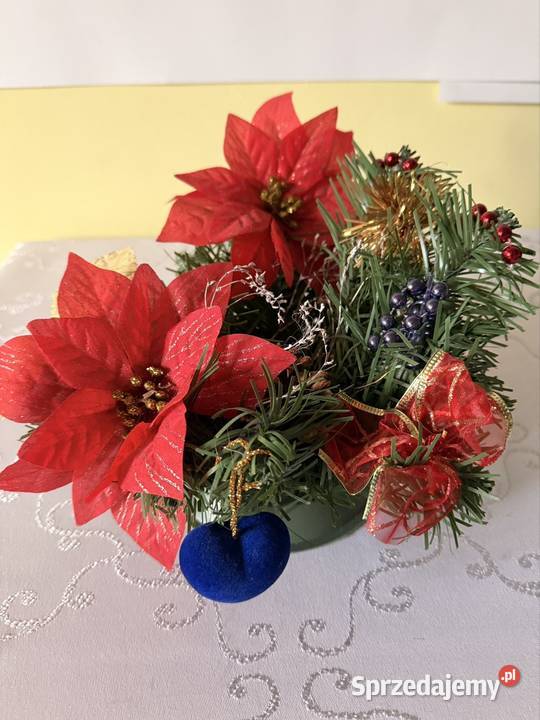 Stroik Bożonarodzeniowy Świąteczny z Gwiazdą wielokolorowy