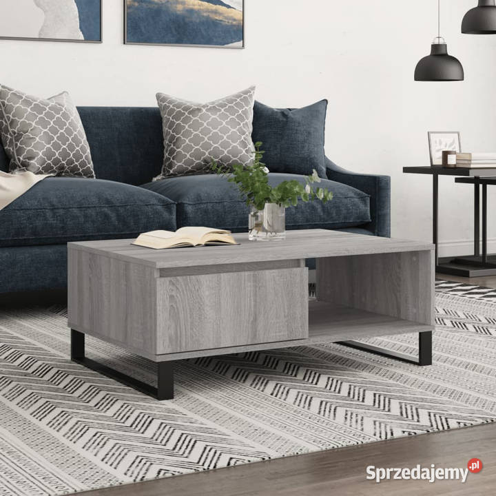 Stolik kawowy szary dąb sonoma 90x60x35 WM827074 mazowieckie Warszawa