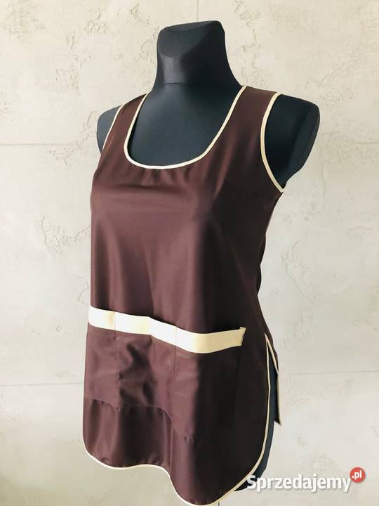 Brązowo kremowy fartuszek kuchenny fartuch 36 S Łódź