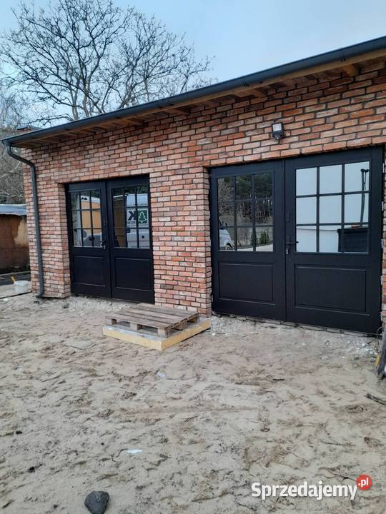 BRAMA GARAŻOWA DRZWI GARAŻOWE OCIEPLANE CZARNE Brodnica