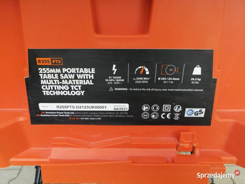 PIŁA STOŁOWA KRAJZEGA EVOLUTION R255PTS 1500W Wyrzeka