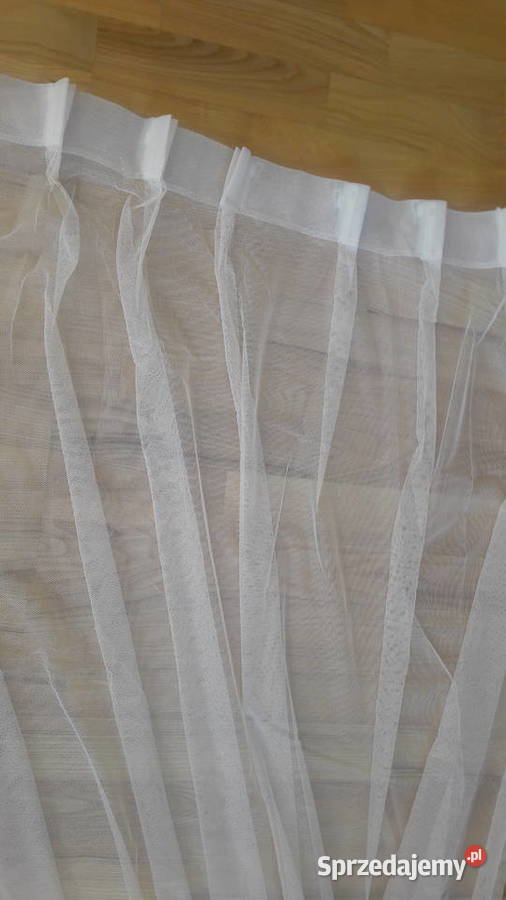 Tiulowa morelowa firanka gotowa szer 80 wys 245 Radom sprzedam