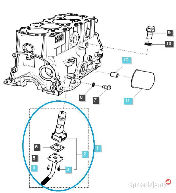 Pompa olejowa KPL Q140 LS Tractor 20020338 Silnik i osprzęt