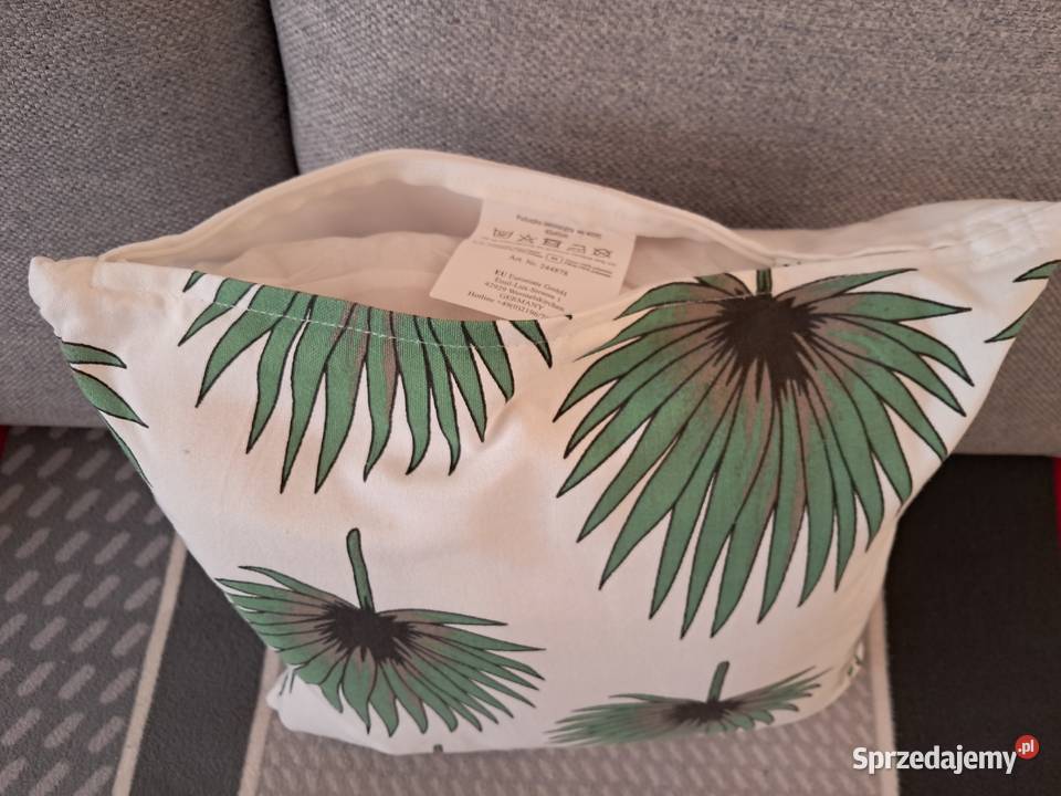 Poduszka dekoracyjna w zielone liście nowa do zielony Kraków