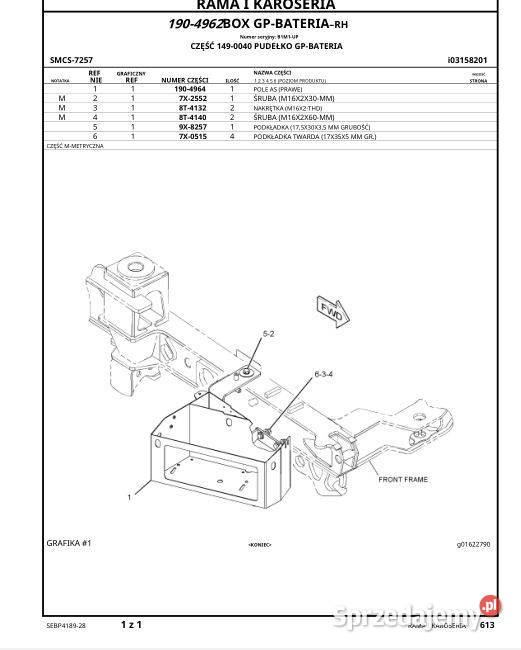 CATERPILLAR 730 wozidło katalog części Kielce