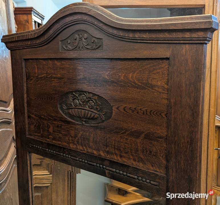 ładne dębowe lustro secesyjnesklep Dąbrowa Meble