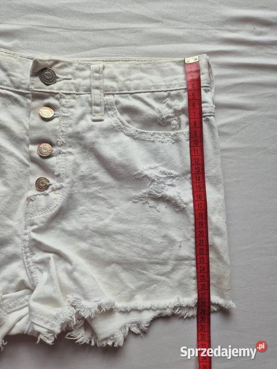 Krótkie spodenki białe Hollister biały Brzesko