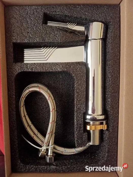 Bateria Umywalkowa Stojąca Nowoczesna Chromowana Skrzyszów