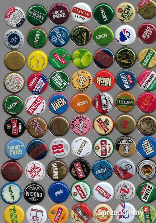 Kapsle polskie z piwa zestaw 17 Puławy