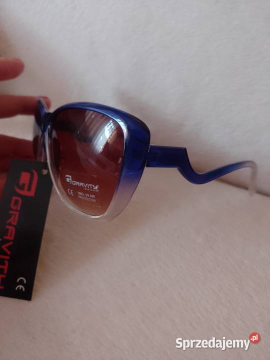 Niebiesko bezbarwne okulary przeciwsłoneczne Filtr UV-400 kat. 3 Kraków