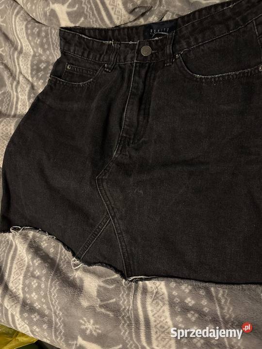 Spódnica dżinsowa czarna Długość Midi Krzeszów