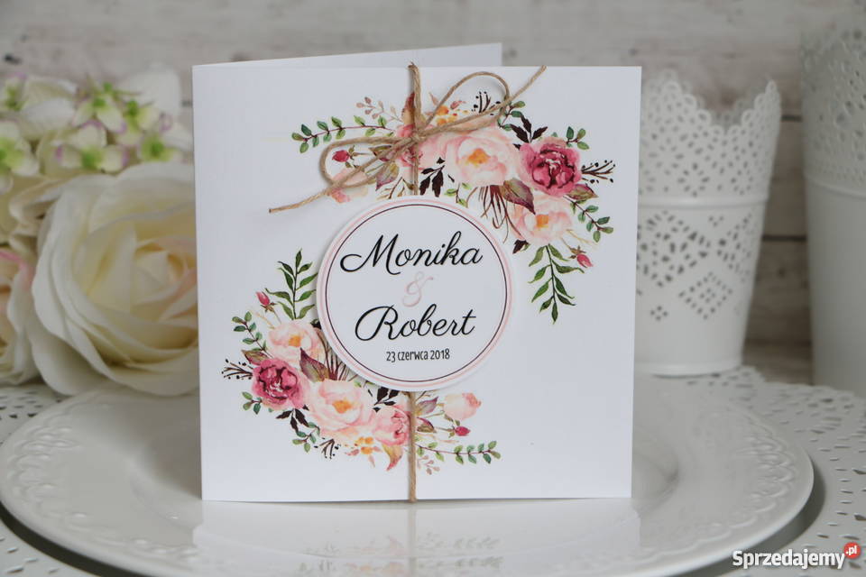 Kwiatowe zaproszenie ślubne Pozostałe Bydgoszcz