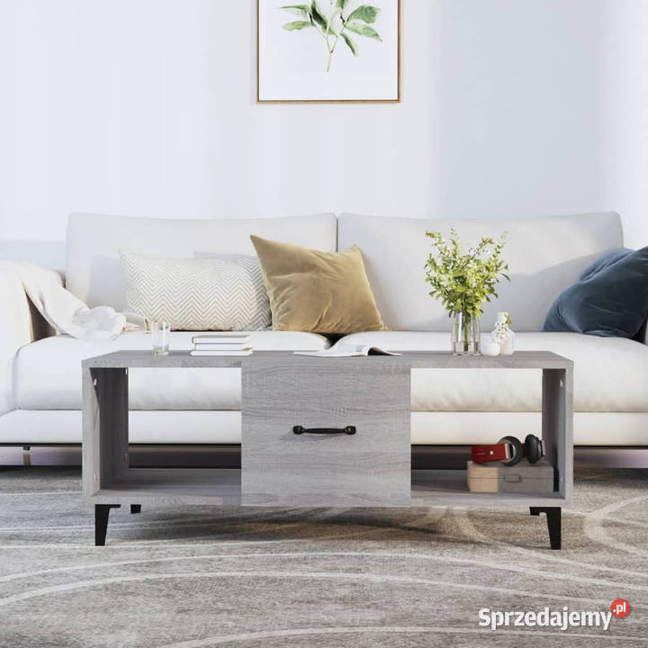 Stolik kawowy szary dąb sonoma 102x50x40 mazowieckie Warszawa