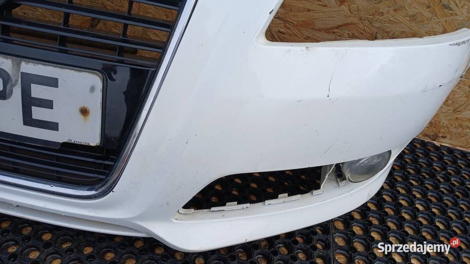 AUDI A3 8P LIFT ZDERZAK PRZÓD HALOGEN GRILL LY9C osobowe Zbierkowo