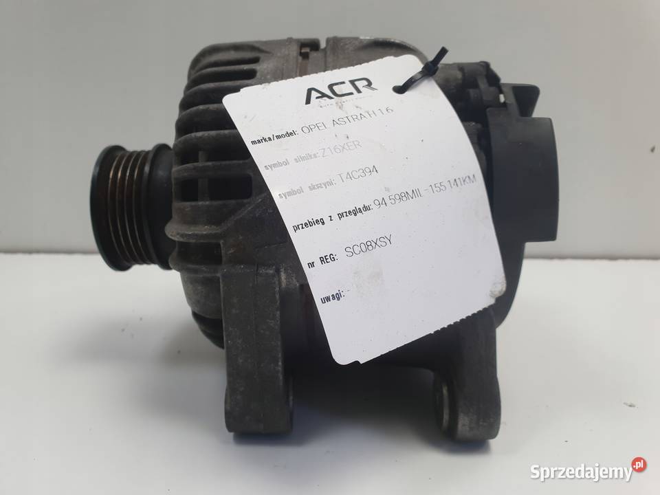 ALTERNATOR Opel Astra III H 16 16V 100A bosch osobowe Układ elektryczny silnika Rudka