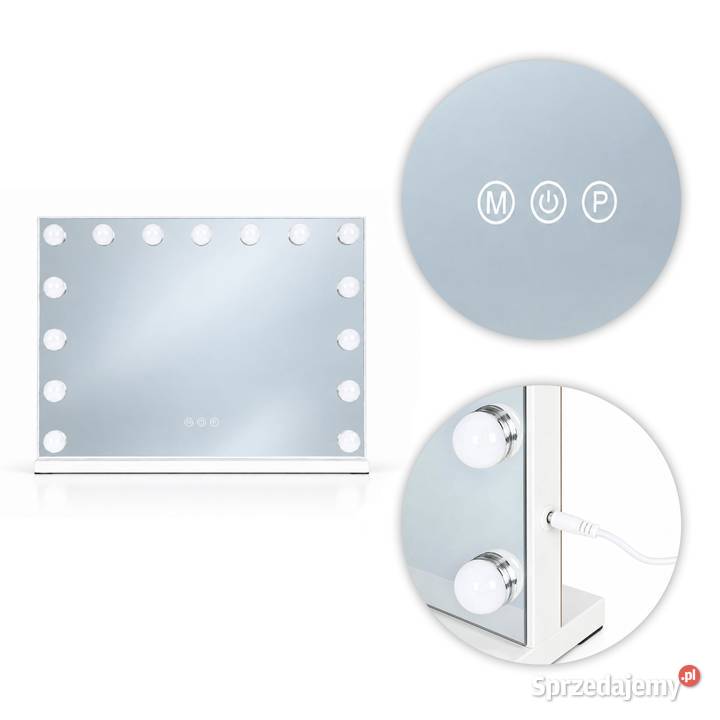 Lustro do makijażu LED 57x46 kosmetyczne Meble