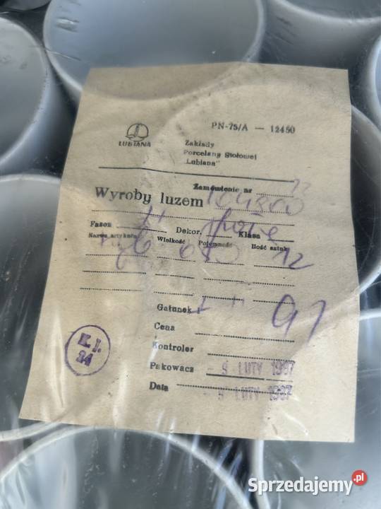Kubki Społem Lubiana relikt PRL z 1987r Gliwice