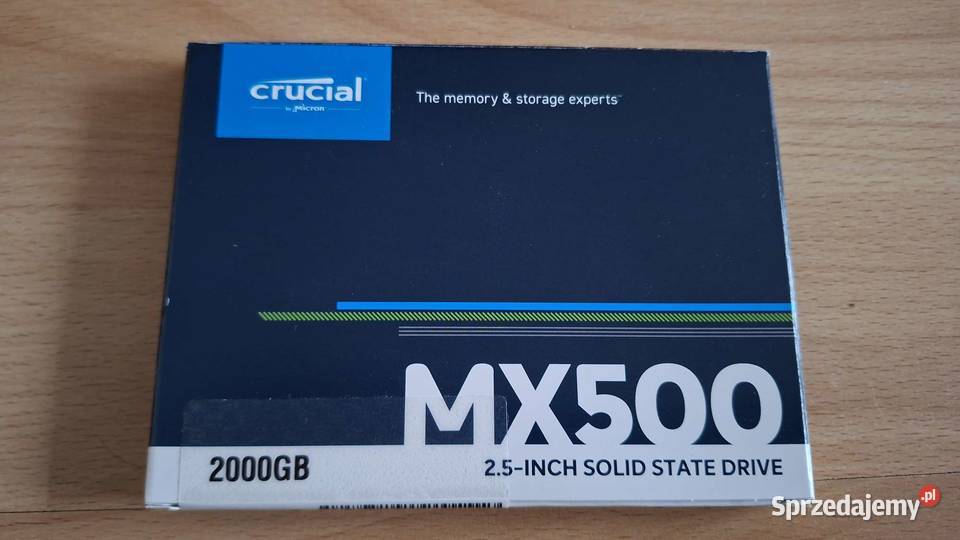 Dysk SSD 2TB 25 SATA Crucial MX500 Stan Idealny małopolskie Kraków