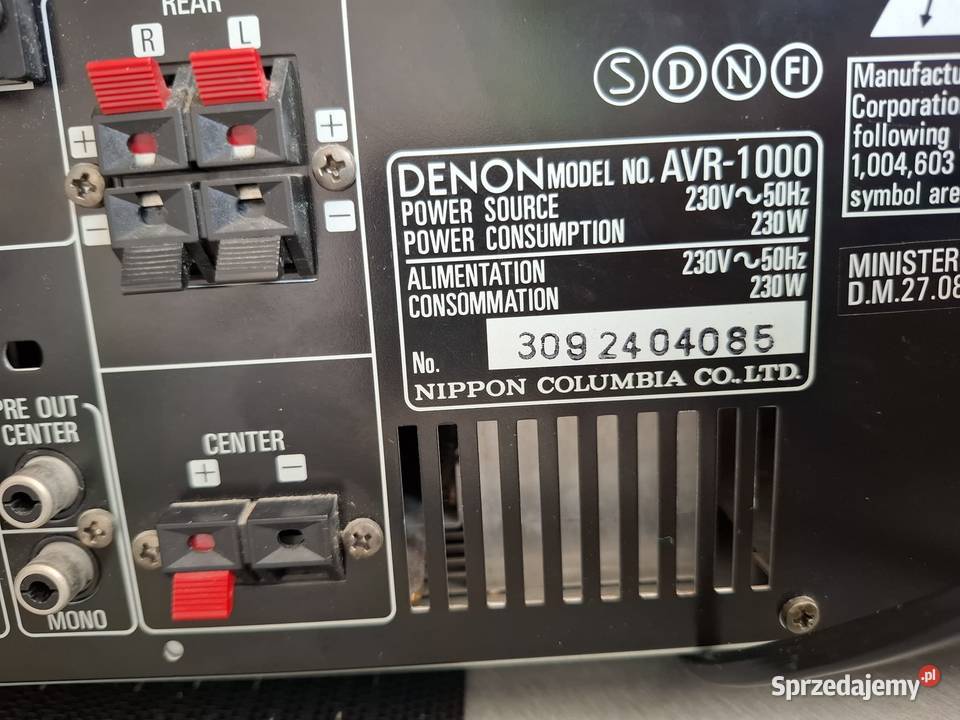 Denon DCD 615 AVR 1000 pilot stan idealny