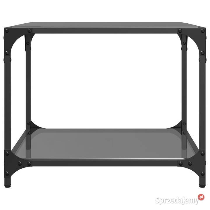 Stolik kawowy z czarnym szklanym blatem 50x50x40 mazowieckie Warszawa