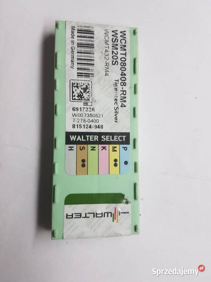 Płytka skrawająca Walter WCMT080408RM4 WSM20S Produkcja Gliwice