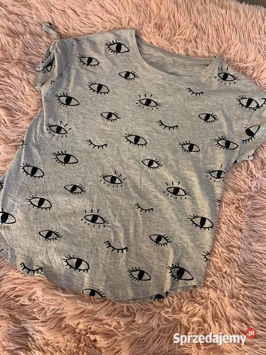 Tshirt koszulka z wiązaniami rękawach oczy HIT Jasło