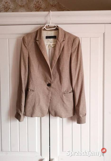 Zara elegancka marynarka żakiet blazer beżowa Inny materiał Niepołomice sprzedam
