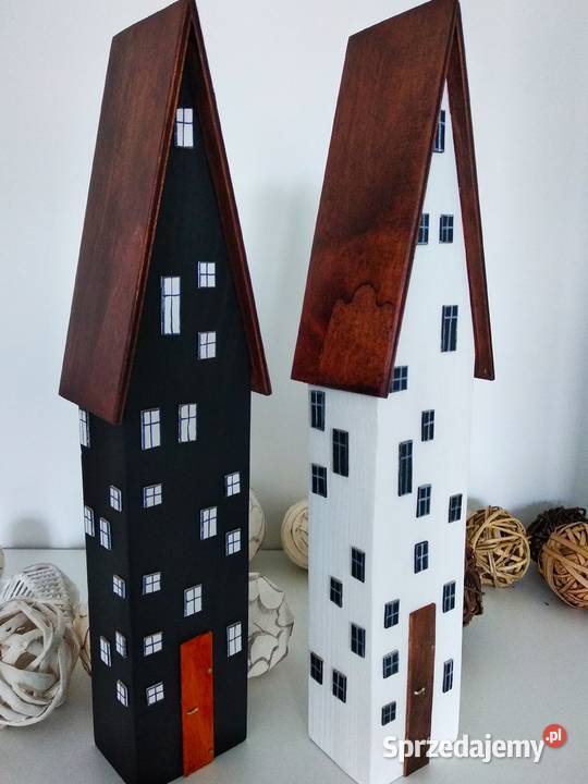 Domki czarnobiałe minimalistyczny duet wielokolorowy Wrocław