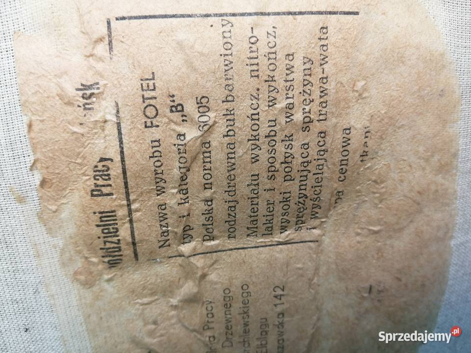 Fotel PRL w oryginalnym stanie sprzedam