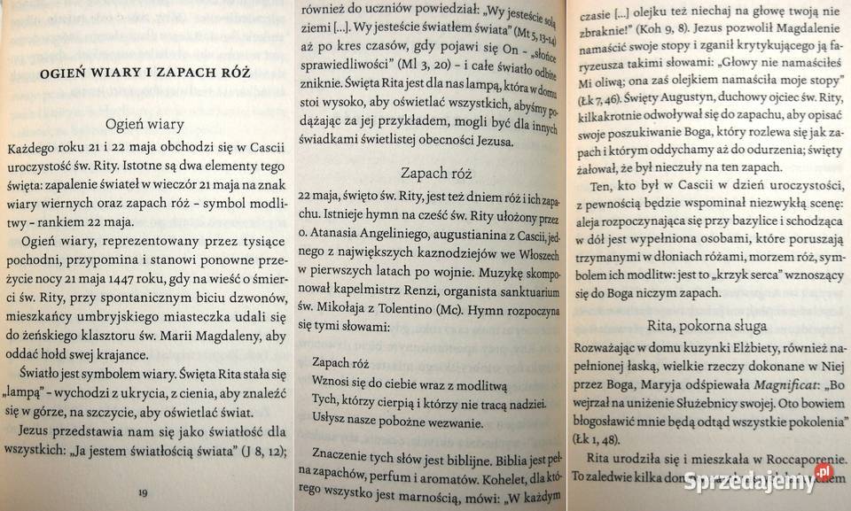 Święta Rita Życie cuda modlitwy Remo Piccolomini Lublin sprzedam