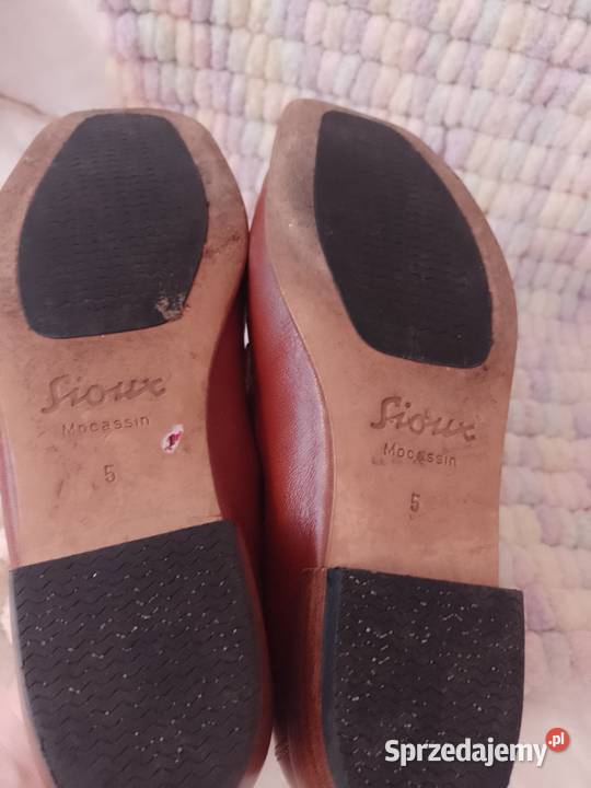 38 Skórzane mokasyny z Madrytu loafersy skóra brązowy/beżowy