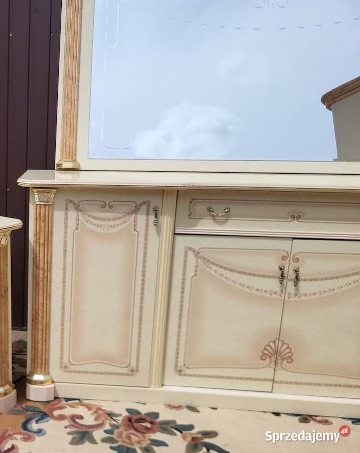 Komplet mebli włoskich komoda witryna lustro 215cm Sypniewo