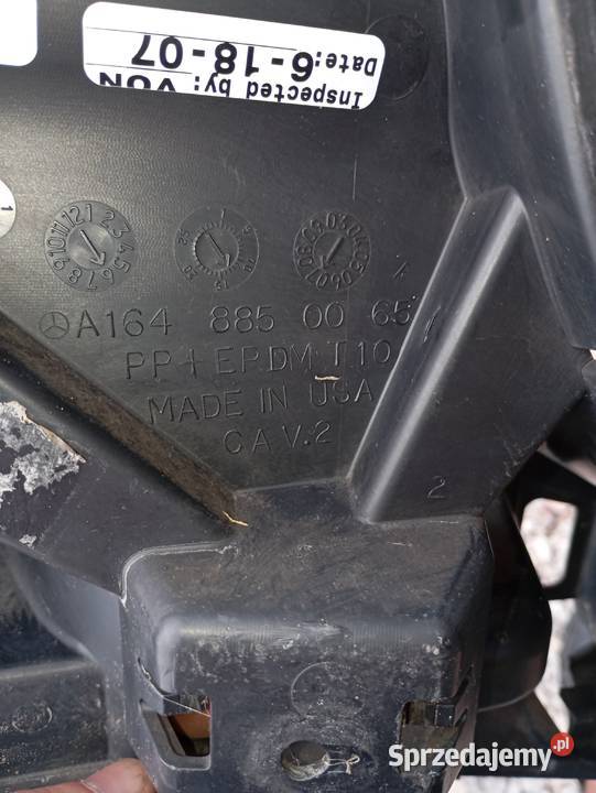 Absorber tylnego zderzaka Mercedes ML W164 Pasy przednie i tylne