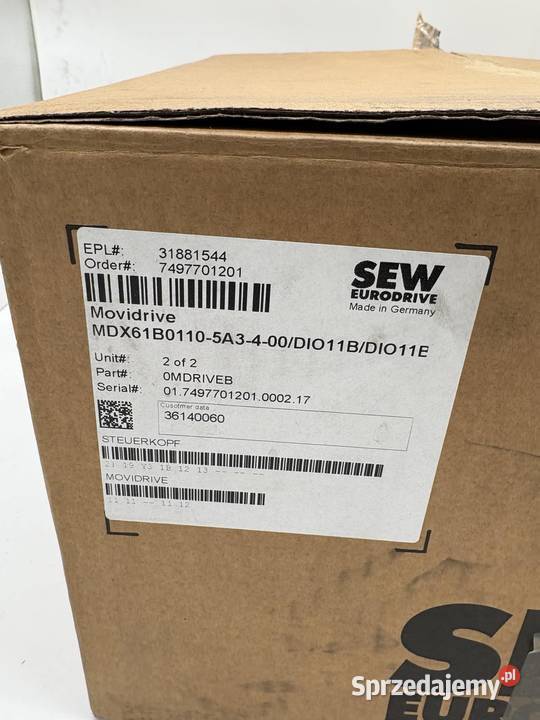 SEW Eurodrive MDX61B0110 5A3 4 00 DIO11B Warszawa sprzedam
