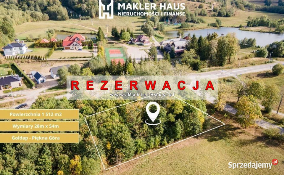 Działka Pięknej Górze asfalt Gołdap