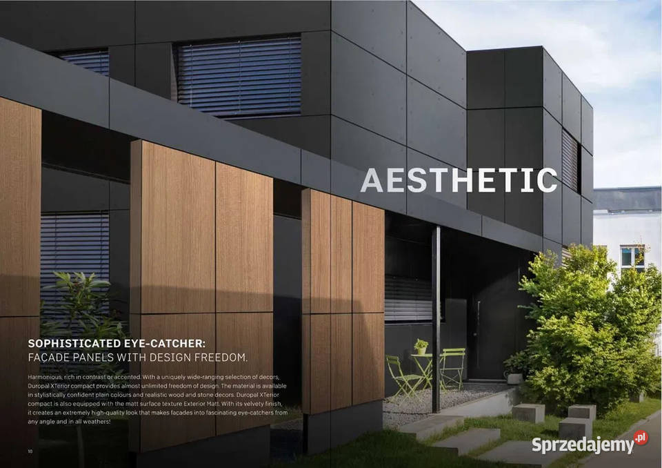 Płyty HPL kompaktowe elewacyjne exterior Dąb Piła