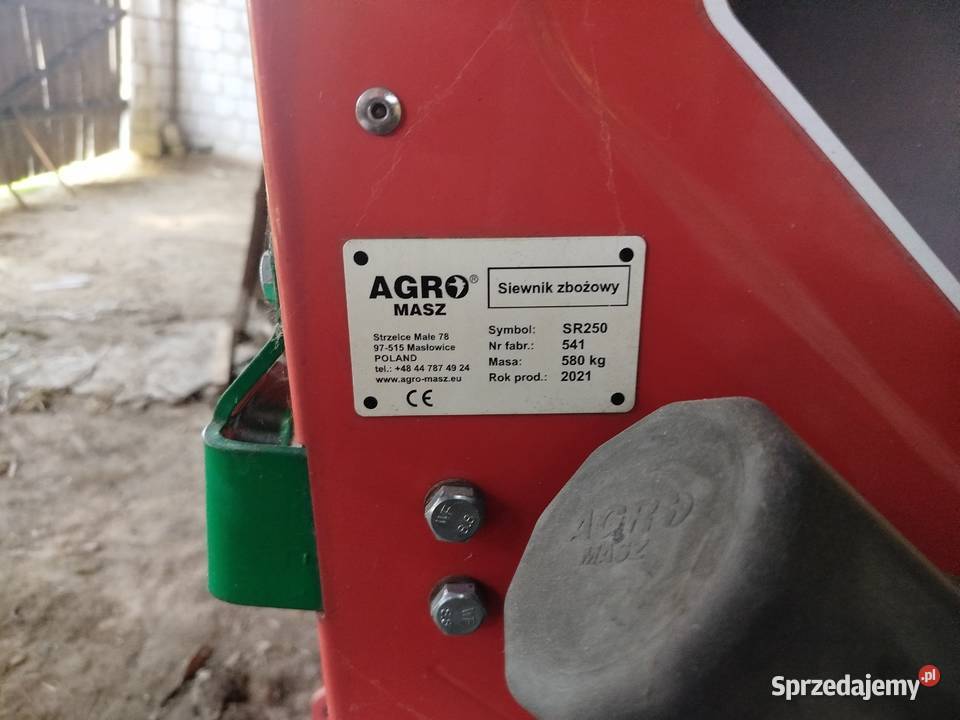 Siewnik AgroMasz SR250 Siewniki i sadzarki Tuszów