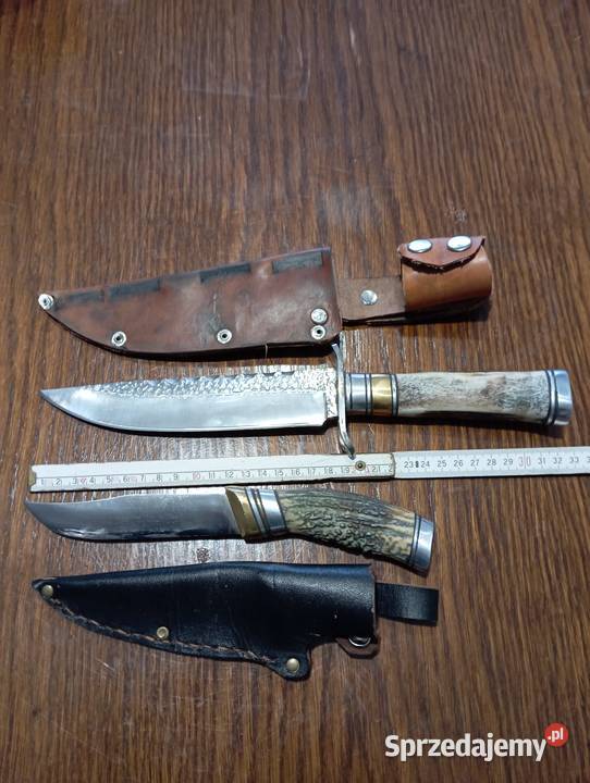 Noże myśliwskie rękojeść z porozy Rzędowice sprzedam