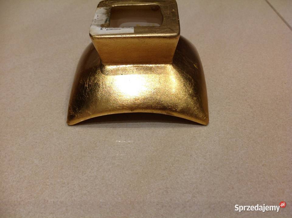 Podstawa Złota Ceramiczna Na Świece Świecznik Nowa Sól