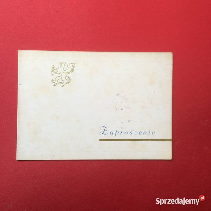 1354 Zaproszenie Na Chrzest Drukarski Gładki Antykwariat zachodniopomorskie Szczecin