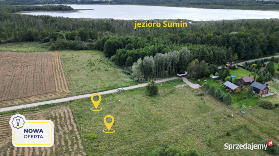 Działka letniskowa jeziorem Sumin Grabniak