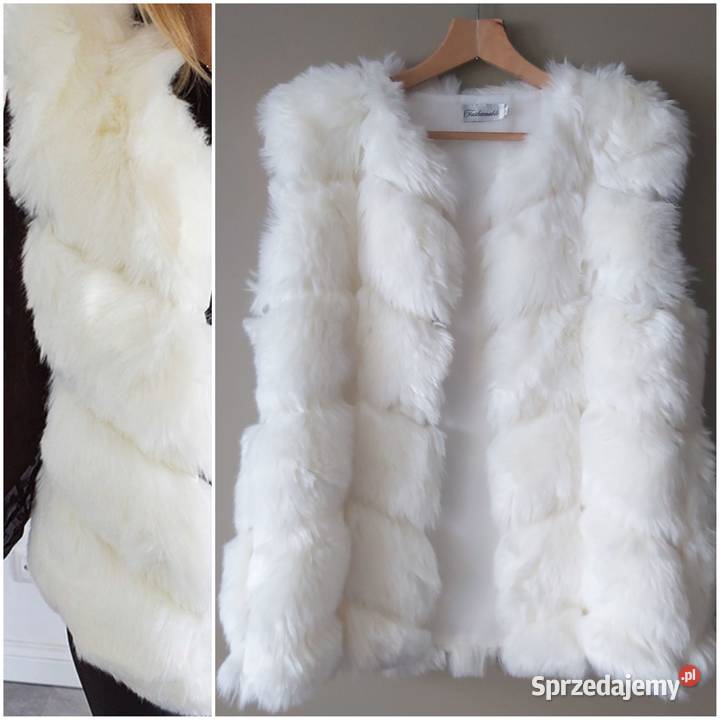 Kamizelka futrzak rozmiar XL żółty/złoty Lublin sprzedam