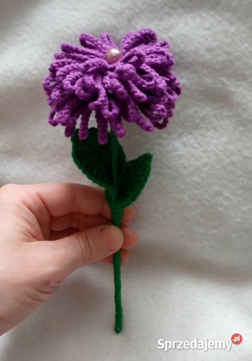 Kwiatek na szydełku Łask