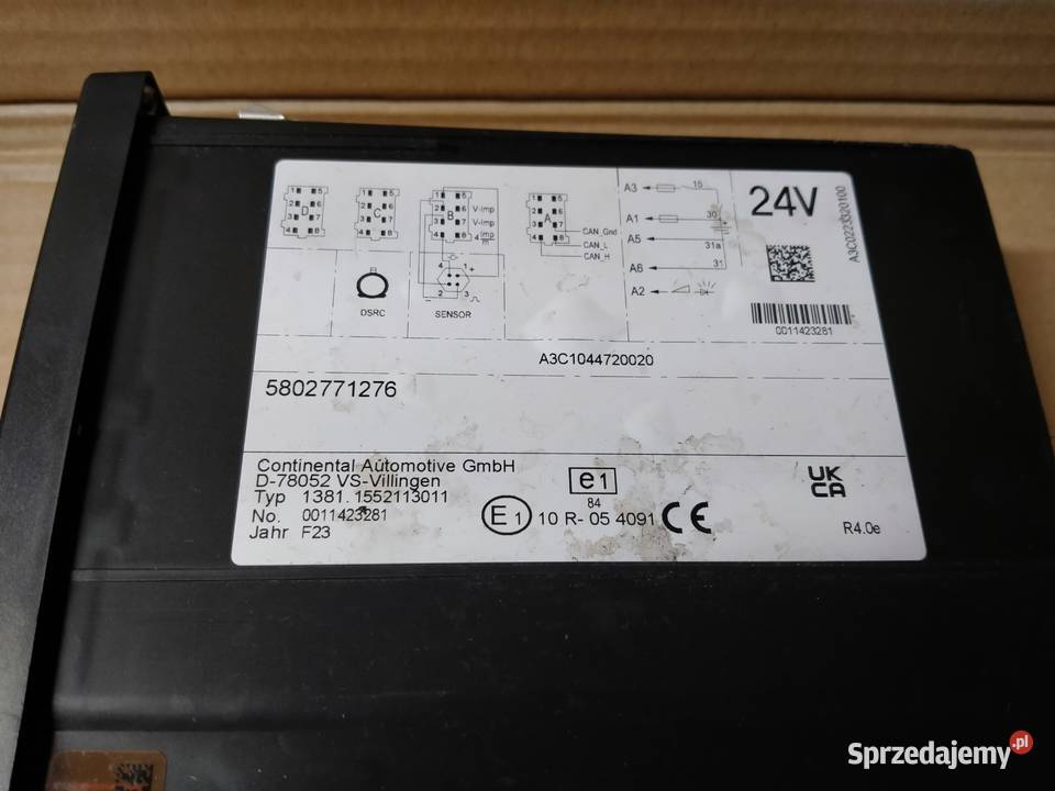 IVECO TACHOGRAF CYFROWY 24V 5802771276 Kargowa