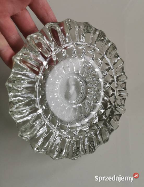 Popielniczka kryształowa vintage PRL kujawsko-pomorskie Toruń
