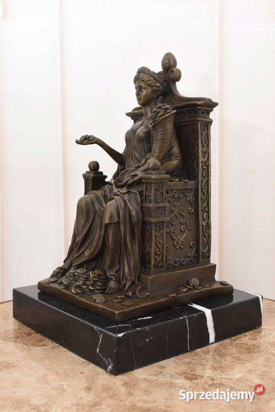 Fortuna Na Tronie Bogini Bogactwa Figura z Brązu Kraków